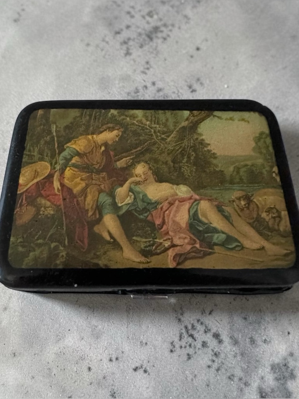 Old Germany Enameled Cigarette Case Victorian